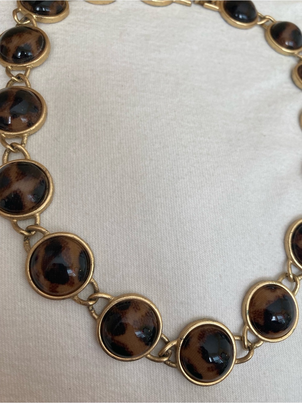 Wild Animal Spotted Print Cabochon Vintage Necklace - Picture 4 of 8
